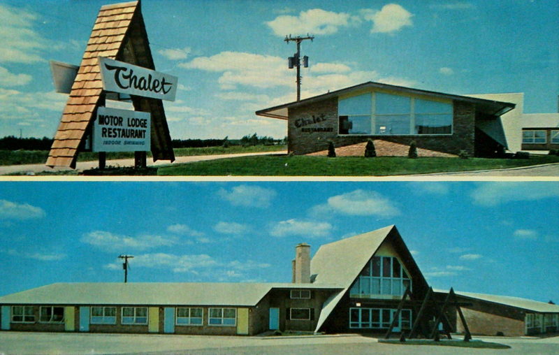 Chalet Motor Lodge & Restaurant - Old Postcard
